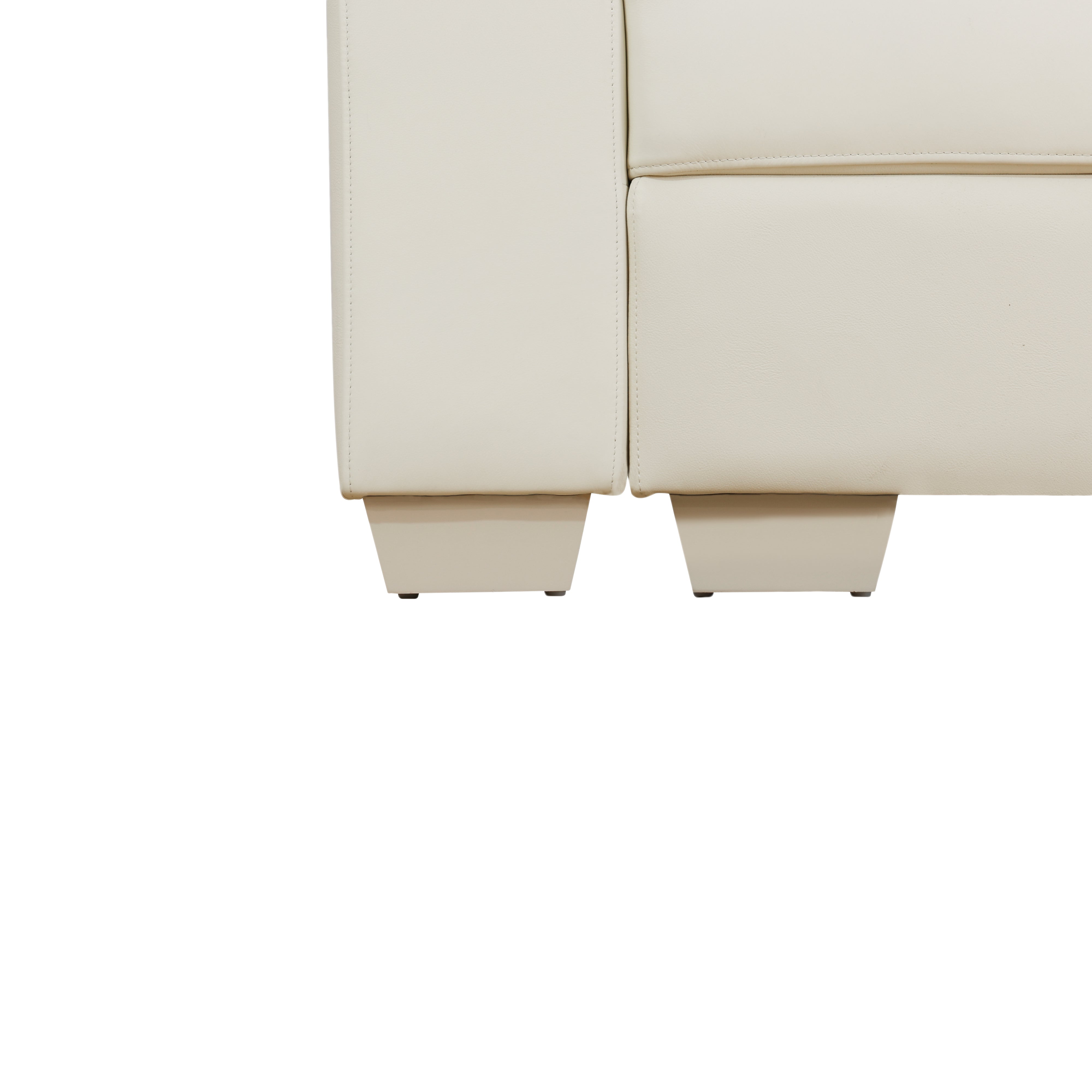 Ainehome White Cowhide Leather Combo Sofa Set