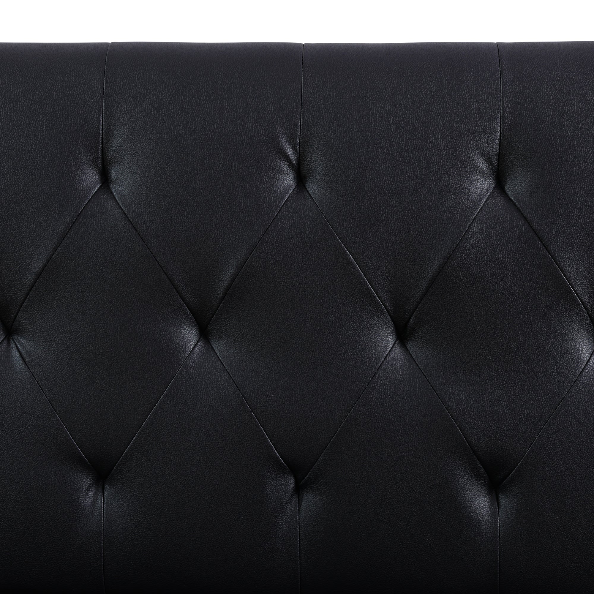 Ainehome Black Faux Leather Sofa bed
