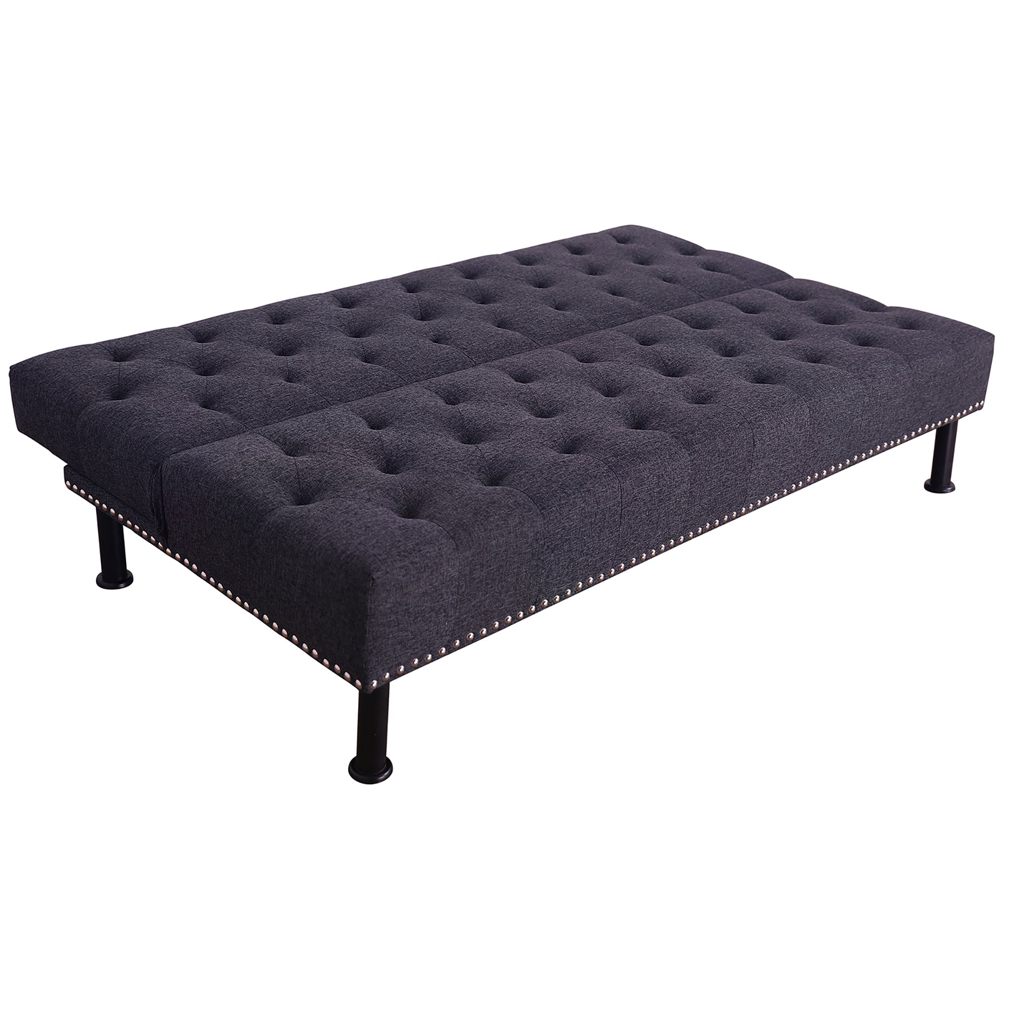 Ainehome Black Grey Sackcloth Sofa bed