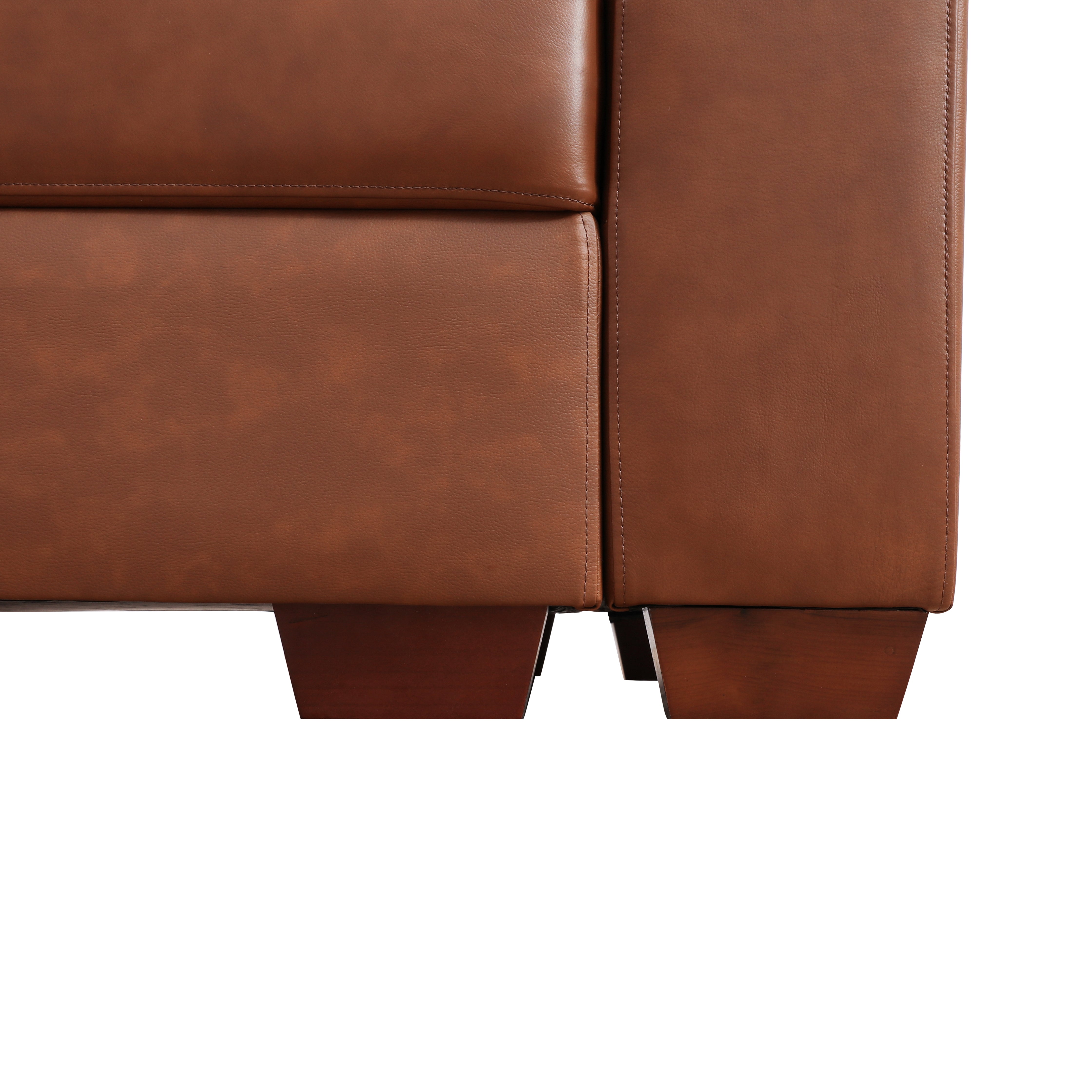 Ainehome Brown Top Cowhide 3+2 Combo Sofa and Chair Set