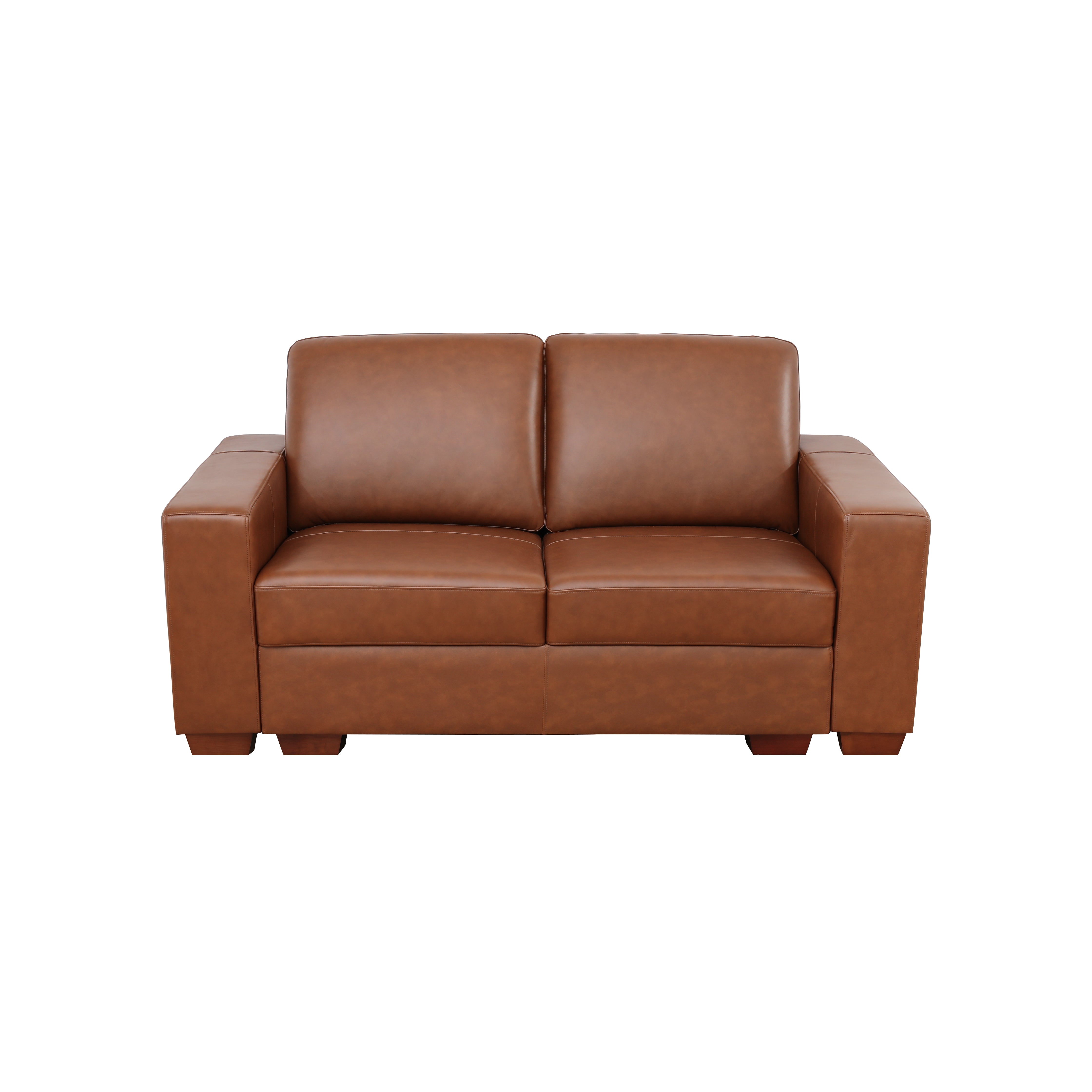 Ainehome Brown Top Cowhide 2+2+1 Combo Sofa and Chair Set